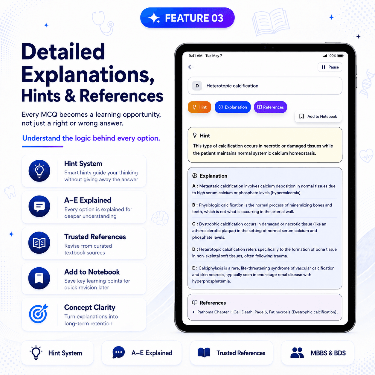 Detailed Explanations, Hints & References